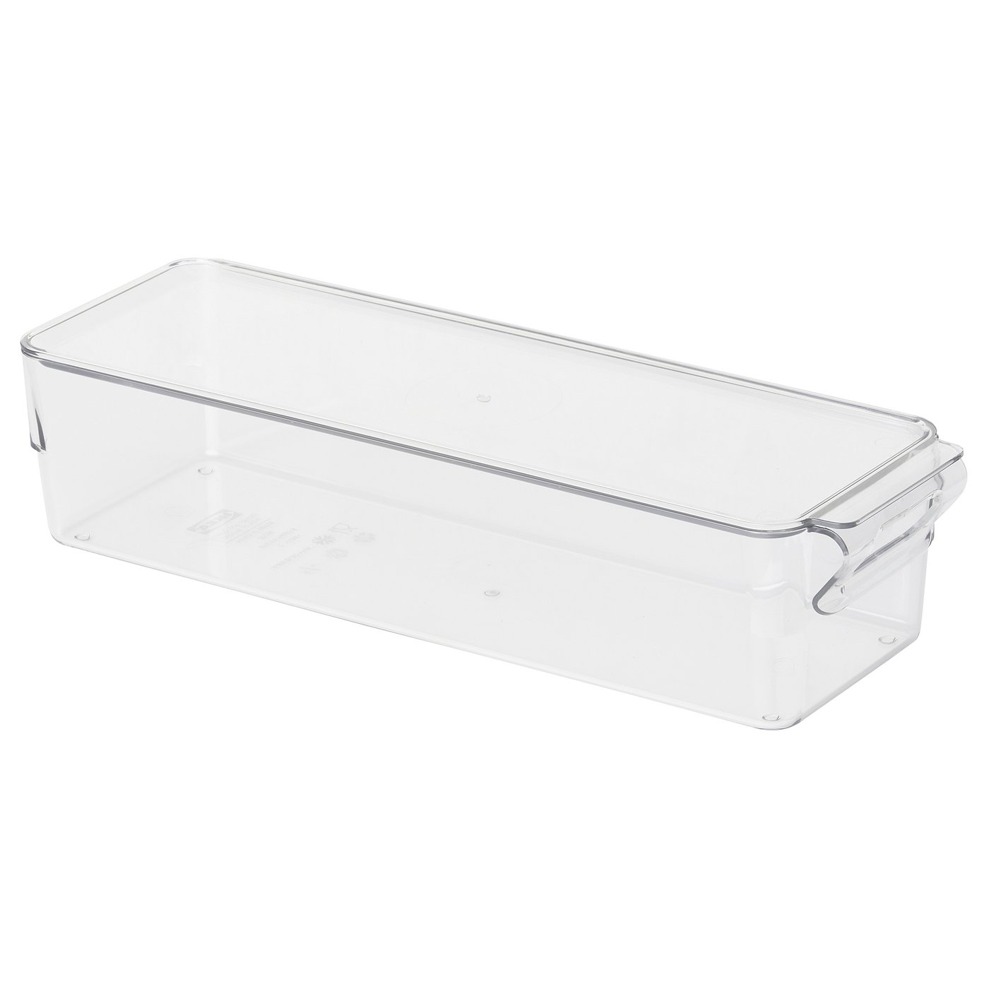 KLIPPKAKTUS storage box for fridge, clear, 12 ½x4x3 ¼" - IKEA