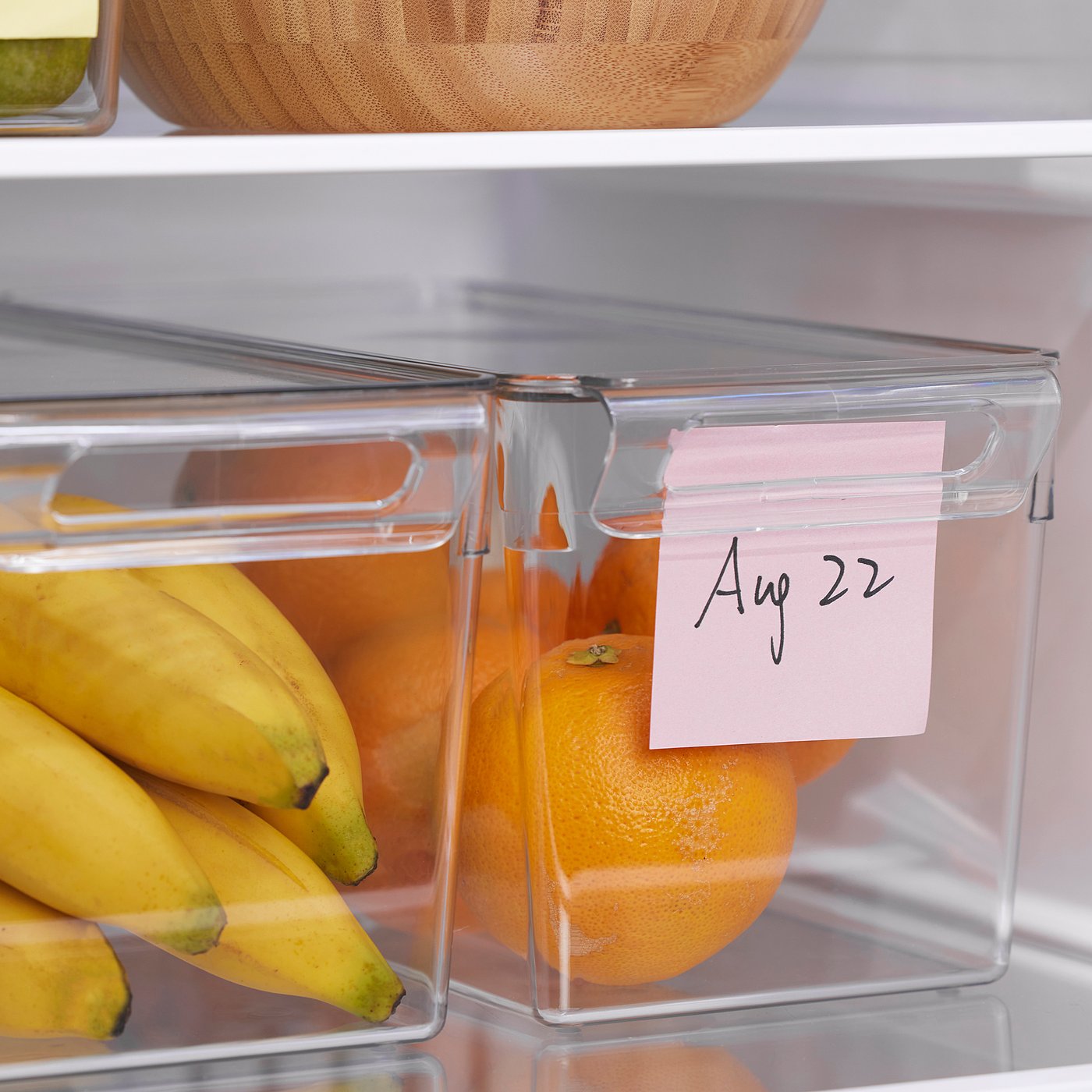 KLIPPKAKTUS storage box for fridge, clear, 12 ½x5 ½x5 ½