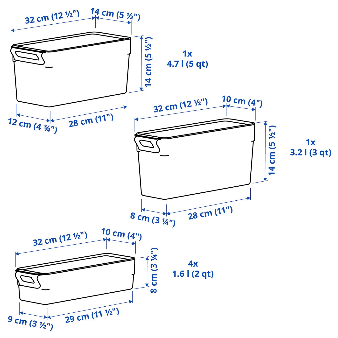 KLIPPKAKTUS storage box for fridge set of 6, transparent - IKEA