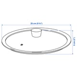 KLOCKREN Lid for pan, glass, 9 ¾ "