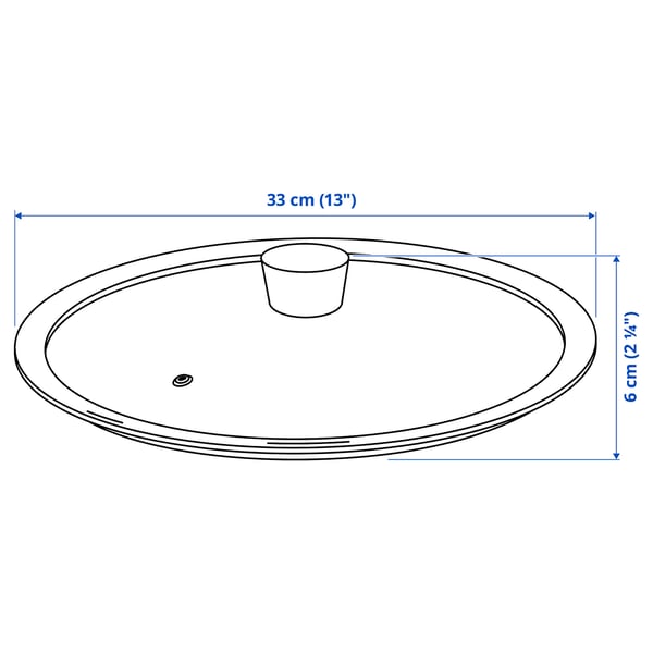 KLOCKREN Lid for pan, glass, 13 - IKEA