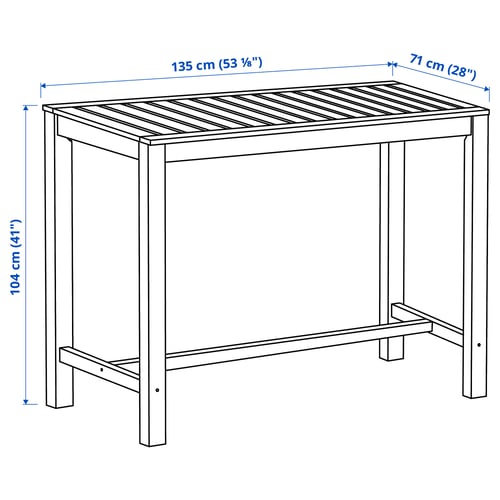 KLÖVEN Bar table, outdoor, dark brown IKEA