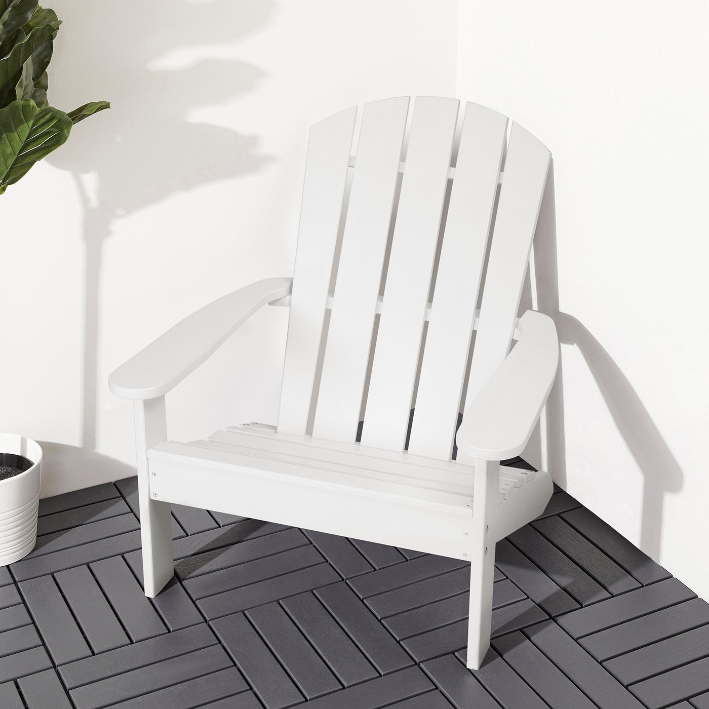 KLÖVEN deck chair, outdoor, white IKEA