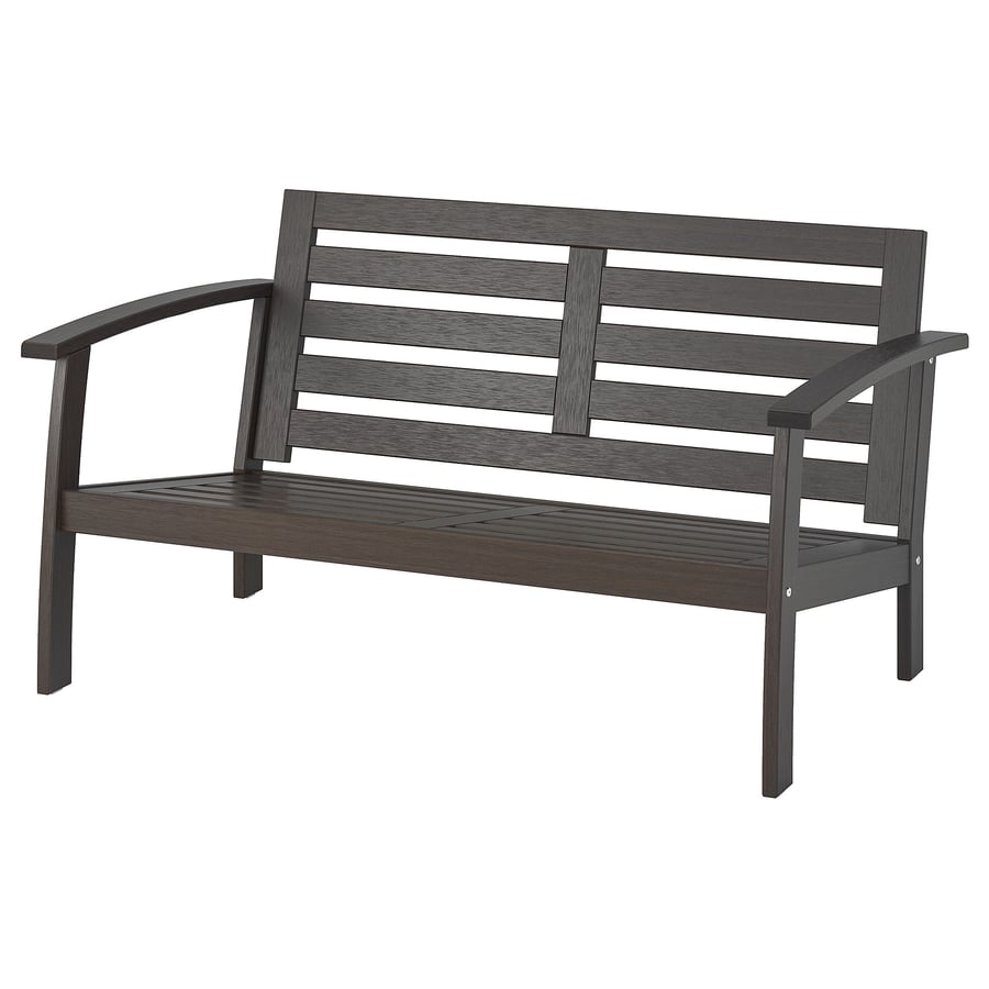 KLÖVEN Loveseat, outdoor, blackbrown, 543/8x317/8x283/4" IKEA