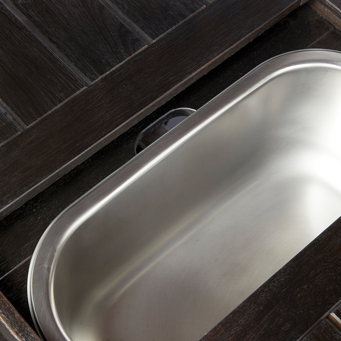 KLÖVEN Sideboard with ice bucket, outdoor dark brown IKEA