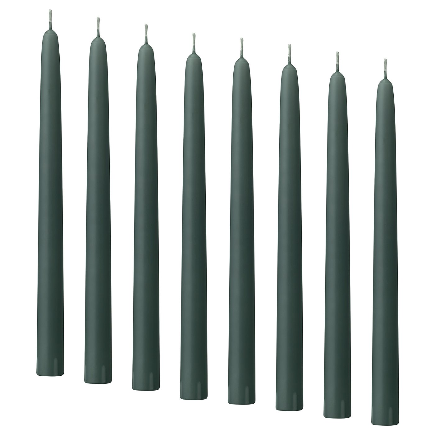 KLOKHET Unscented candle - dark gray-green 9 ¾ "