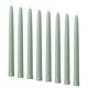 KLOKHET Unscented taper candle, light gray-green, 9 ¾ "