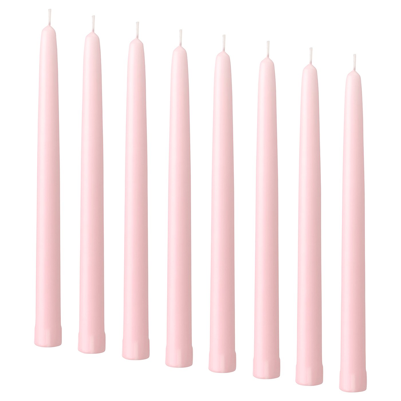 Unscented Taper Candle, Light Pink