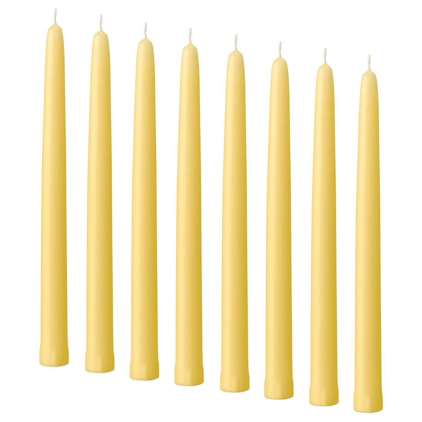 Unscented Taper Candle, Pale Yellow