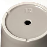 KLOTLÖNN Plant pot with saucer, indoor/outdoor/gray/beige, 4 ¾ "