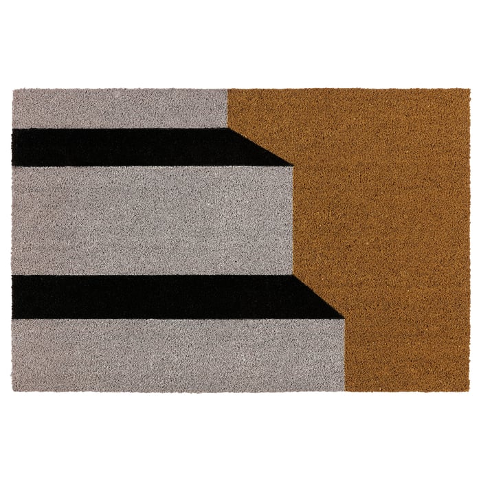 KLOTOID door mat, black white/staircases, 2'0"x2'11" IKEA
