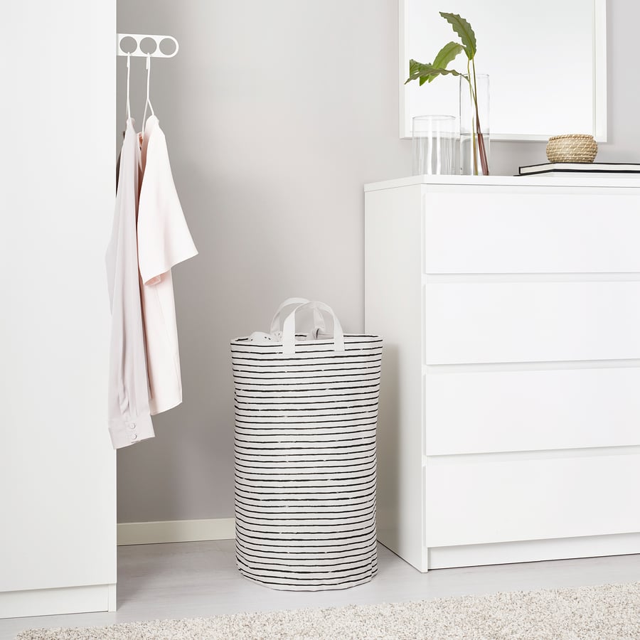 KLUNKA laundry bag, white/black, 16 gallon IKEA