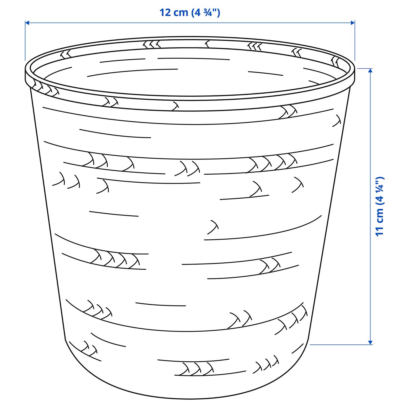 ARIKHA、Kichen-boardEggplant and Lemon KLYNNON plant pot, handmade bamboo, 3 ½