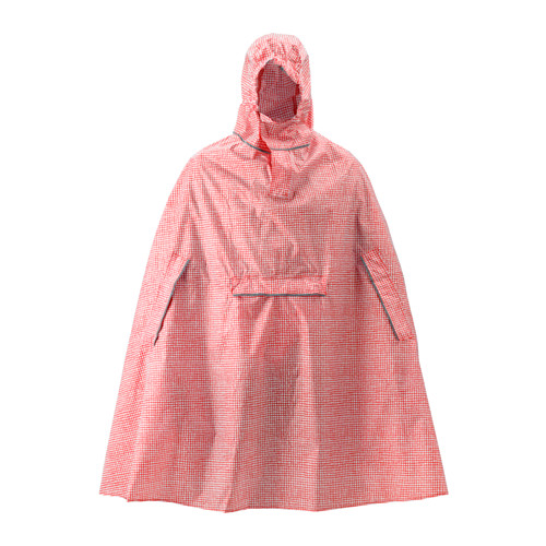 KNALLA Rain poncho red/white IKEA