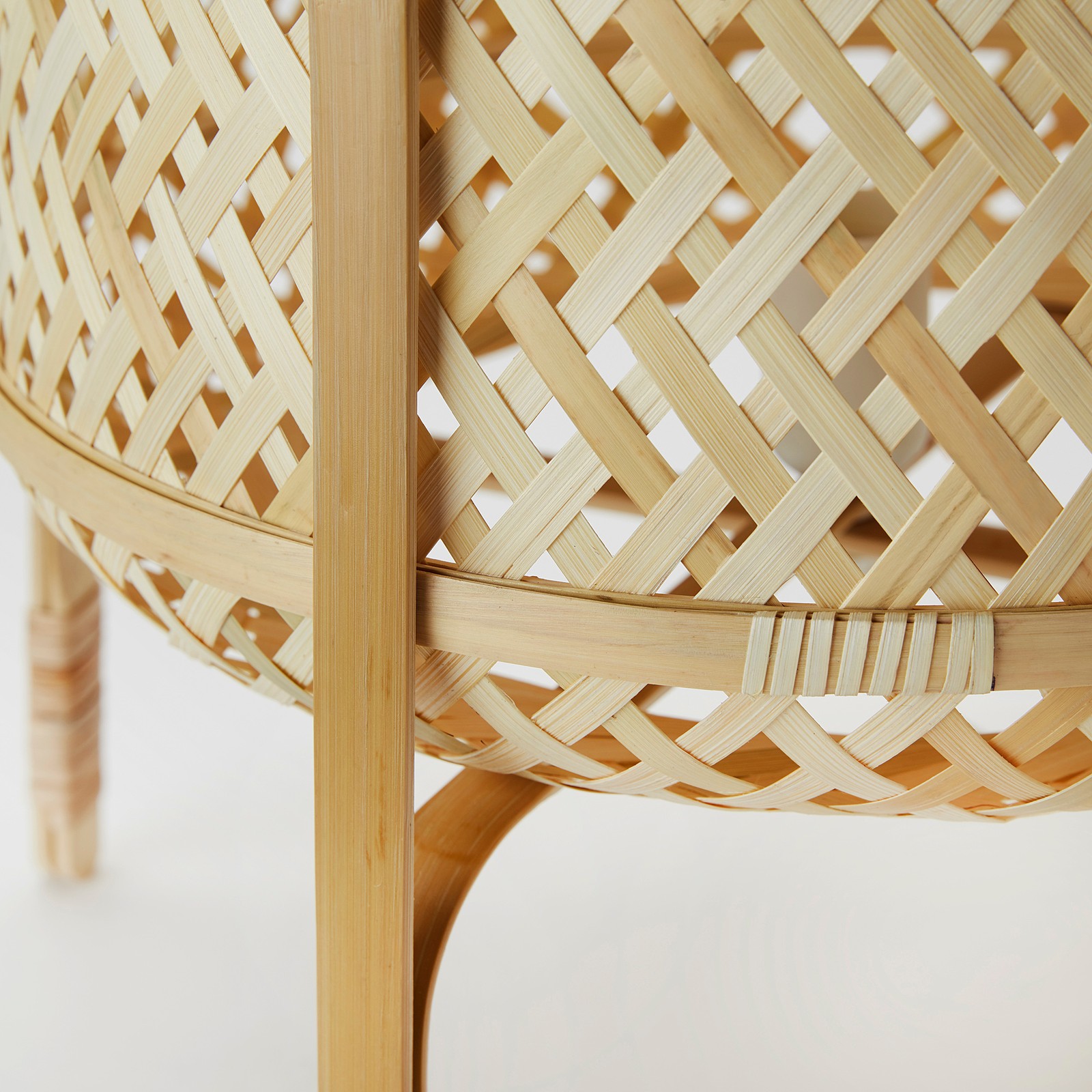 KNIXHULT Floor lamp with LED bulb, bamboo IKEA