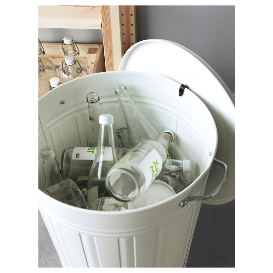 KNODD Bin with lid, white, 11 gallon IKEA