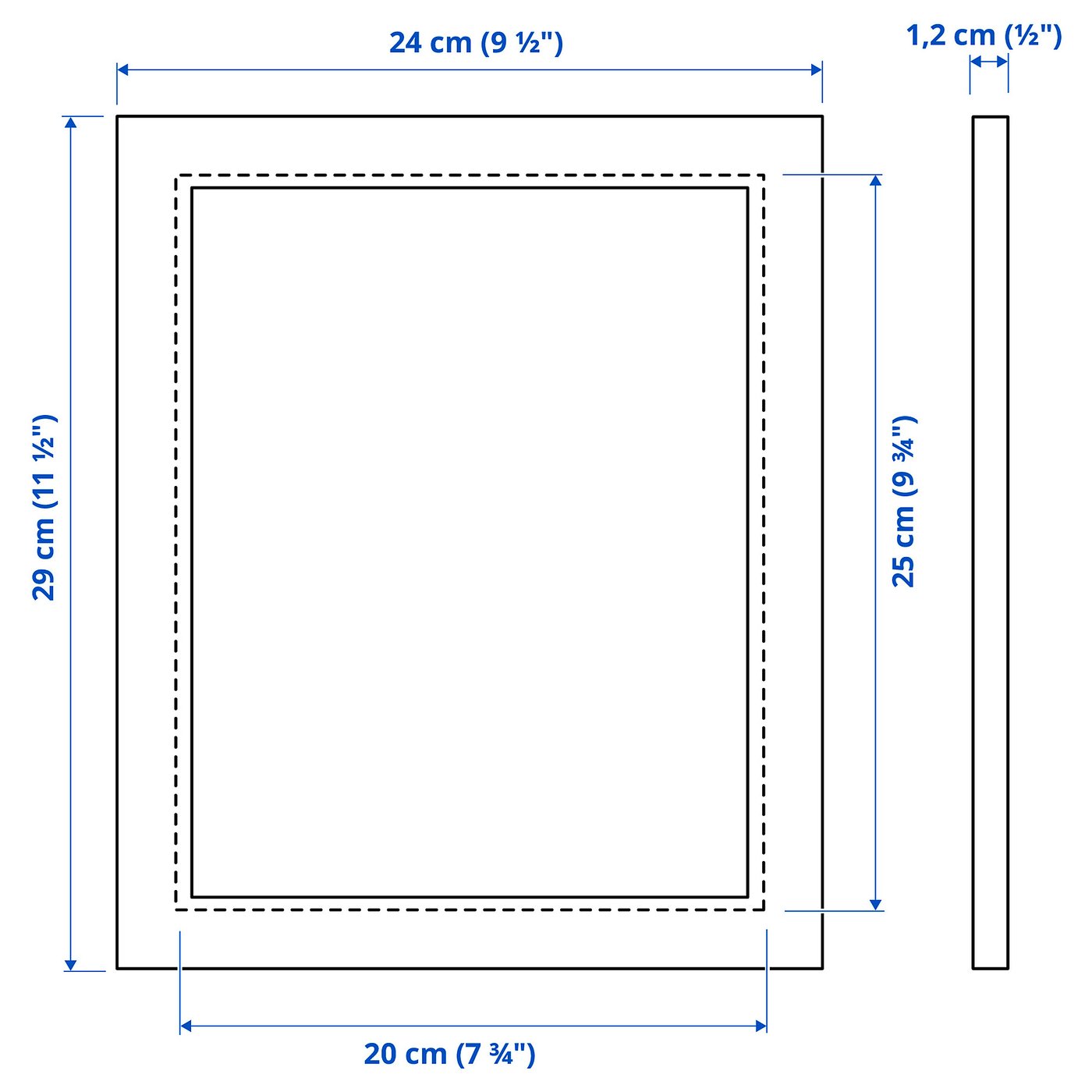 KNOPPÄNG frame, black, 8x10
