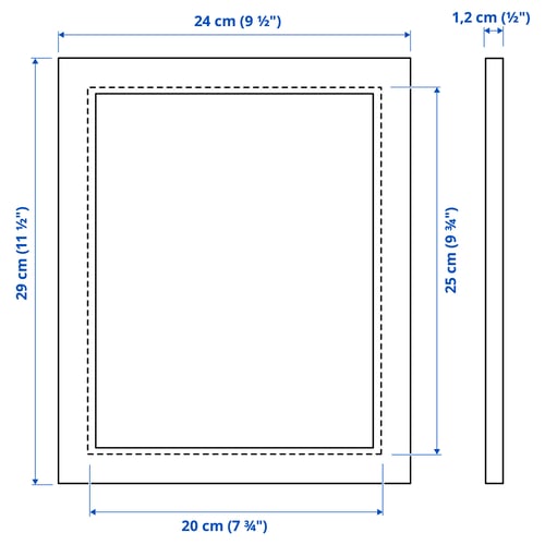 Illustration with measurements for the product: KNOPPÄNG.
