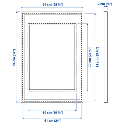 Illustration with measurements for the product: KNOPPÄNG.