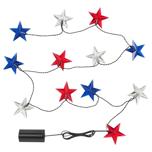 KNORRALG LED string light with 12 lights, battery operated outdoor/star