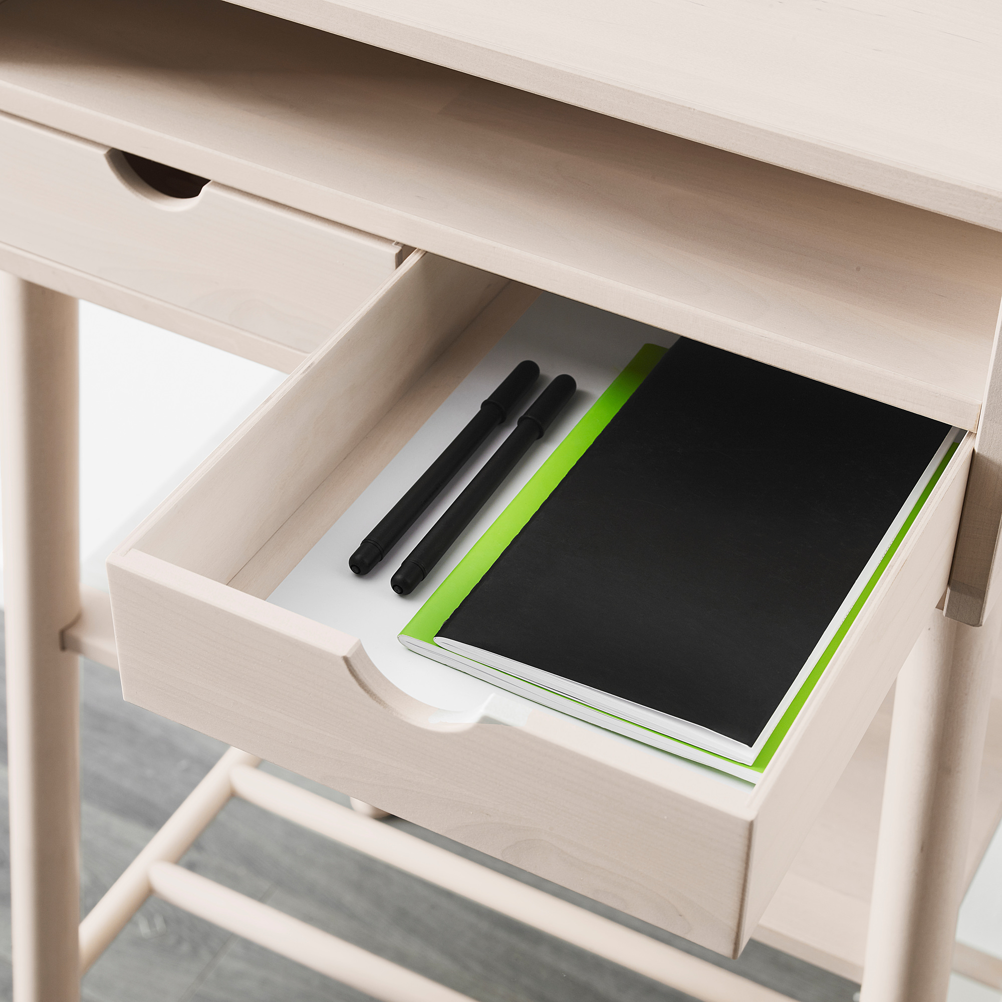 KNOTTEN Standing desk, white birch IKEA