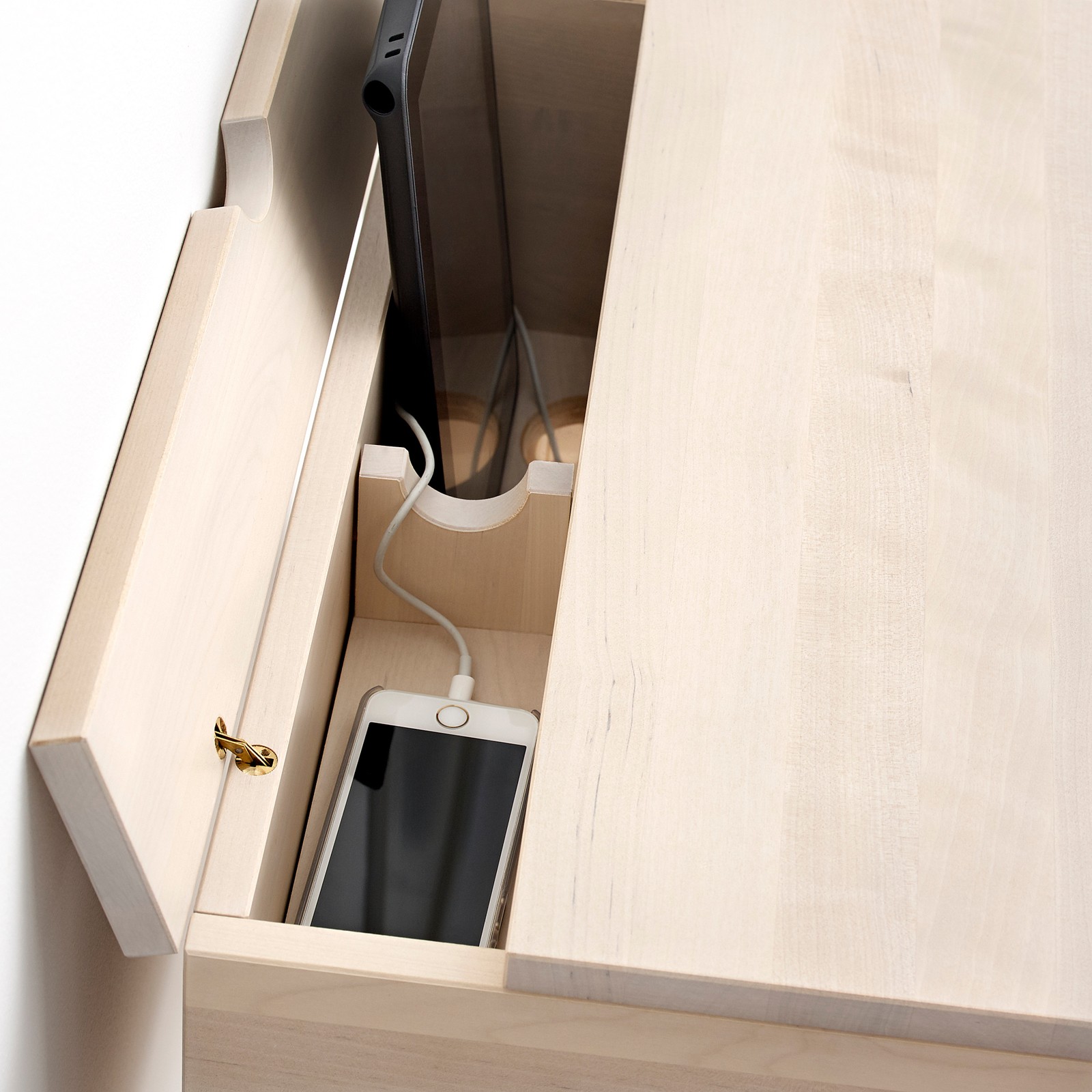 KNOTTEN Standing desk, white birch IKEA