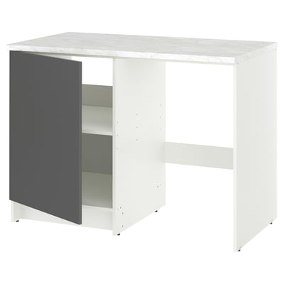 KNOXHULT Base cabinet with door and niche, dark gray, 48x24x36 "
