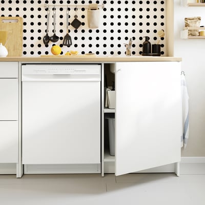 KNOXHULT Base cabinet with door and niche, white, 48x24x36 "