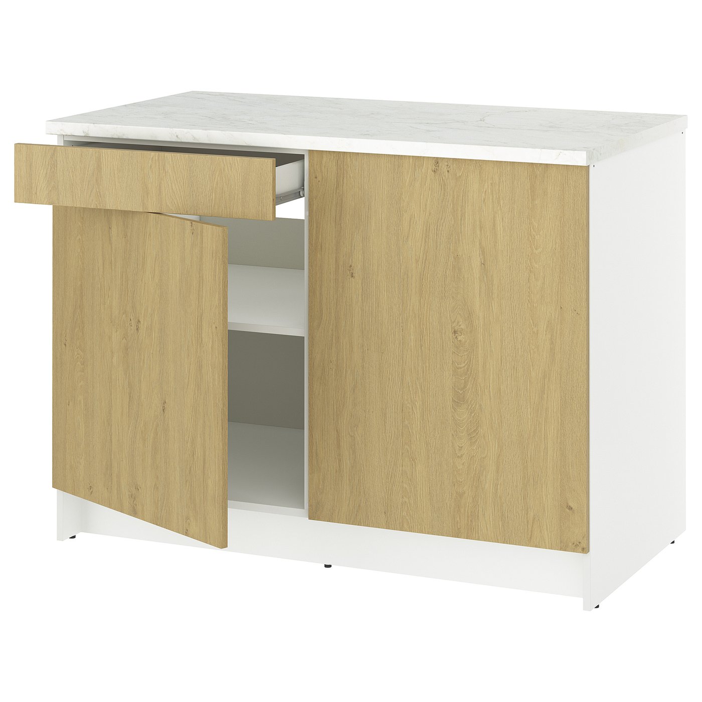 カインズ　SE2 マルチキャビネット カルボナ CRB-1075DH イケア KNOXHULT base cabinet with doors and drawer, oak effect, 48x24x36