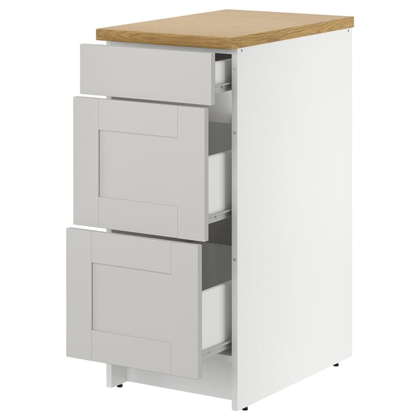 Knoxhult Base Cabinet With Drawers Gray Ikea
