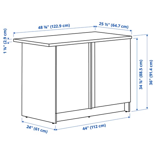 Illustration with measurements for the product: KNOXHULT.