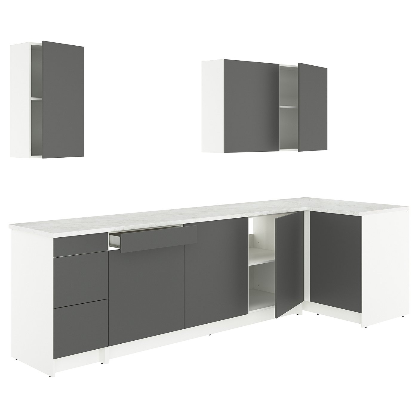 KNOXHULT corner kitchen, dark gray - IKEA