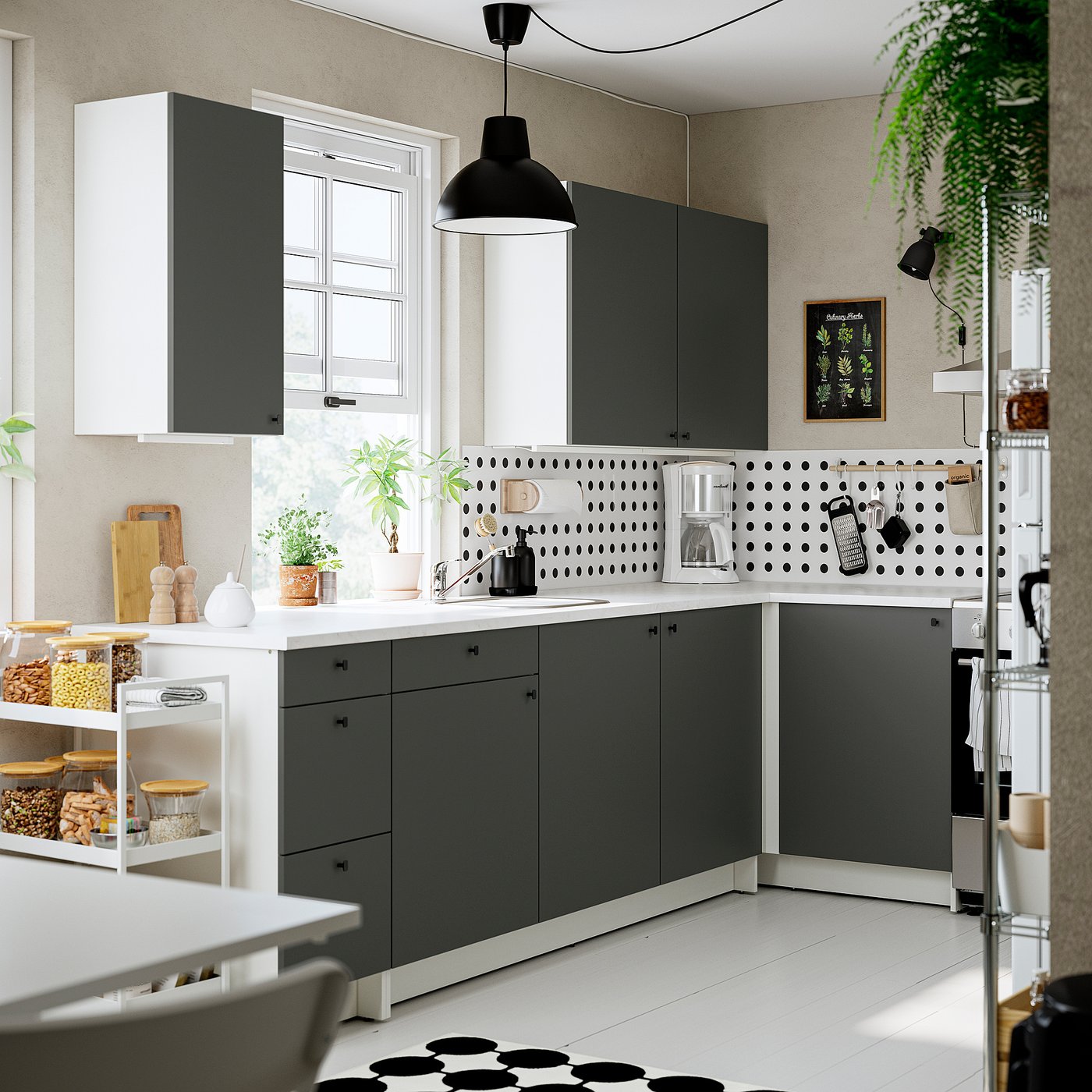 KNOXHULT corner kitchen, dark gray - IKEA