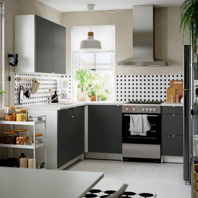 KNOXHULT Corner kitchen, dark gray