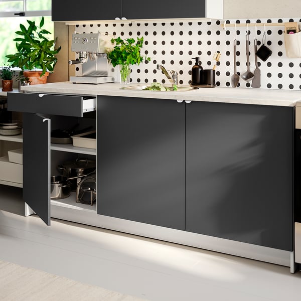 KNOXHULT Corner kitchen, dark gray