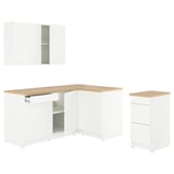 KNOXHULT Corner kitchen, white frame
