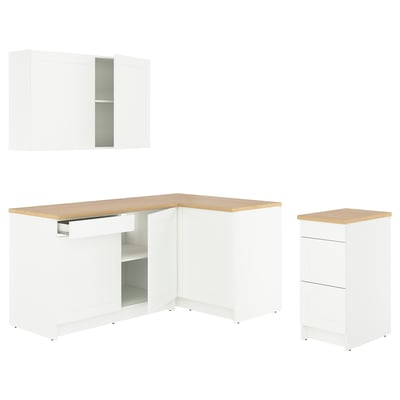 KNOXHULT Corner kitchen, white frame