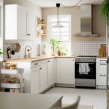 KNOXHULT Corner kitchen, white frame
