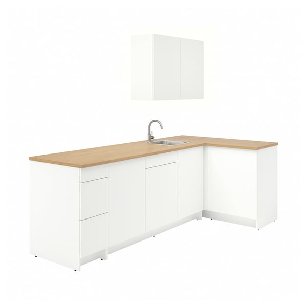 KNOXHULT corner kitchen, white, 113x48x87" - IKEA US