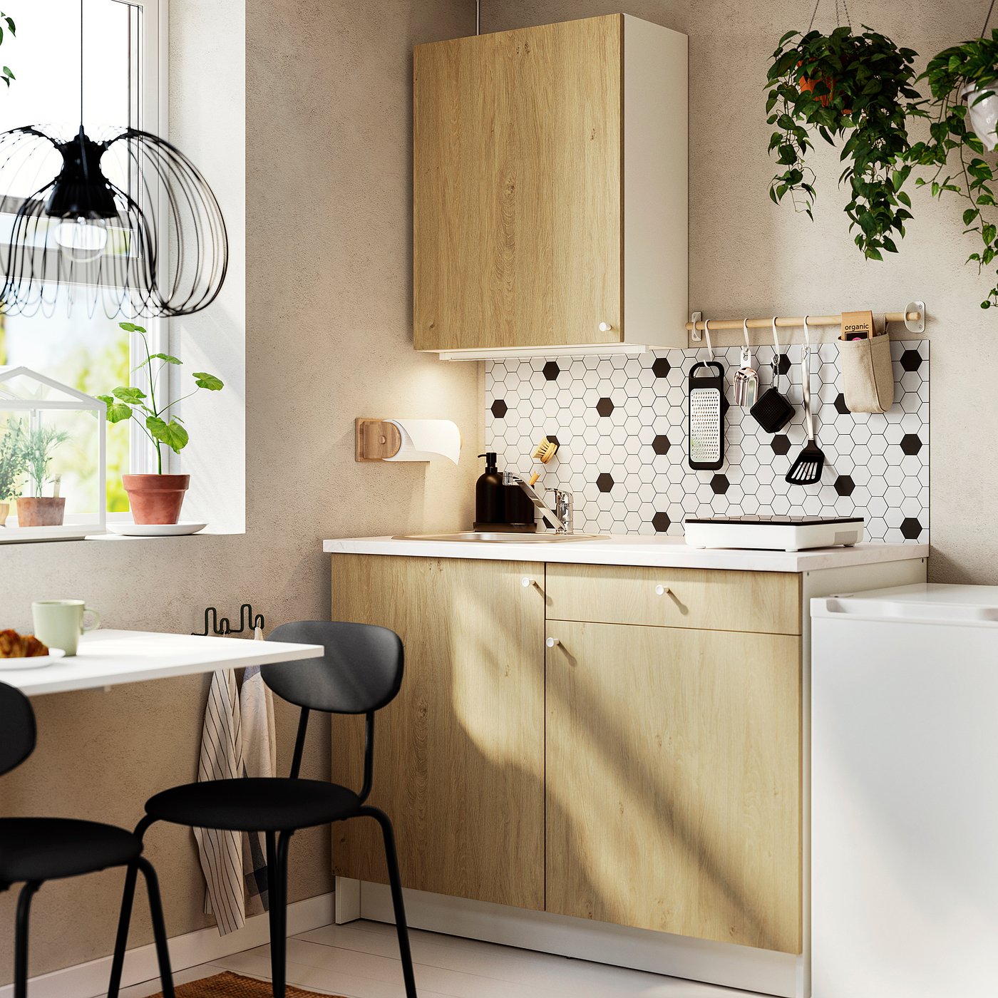 KNOXHULT kitchen, oak effect, 48x24x88