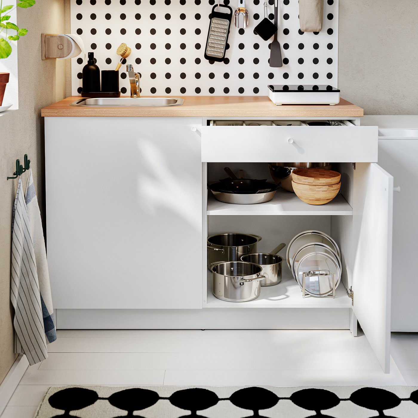 KNOXHULT kitchen, white, 93x24x88