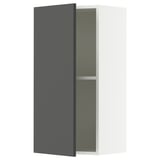 KNOXHULT Wall cabinet with door, dark gray, 15x12x30 "