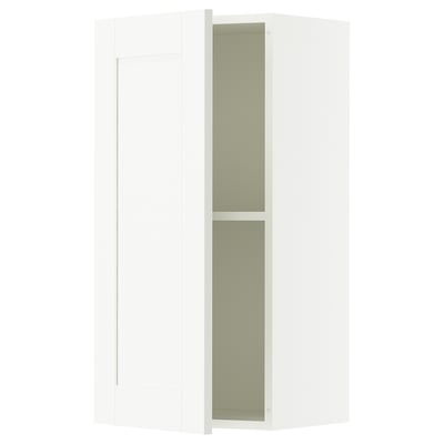 KNOXHULT Wall cabinet with door, white frame, 15x12x30 "