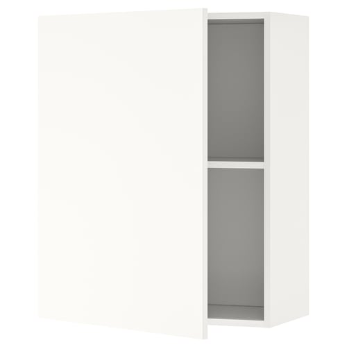 KNOXHULT white wall cabinet, rectangular, two-shelf, melamine finish.
