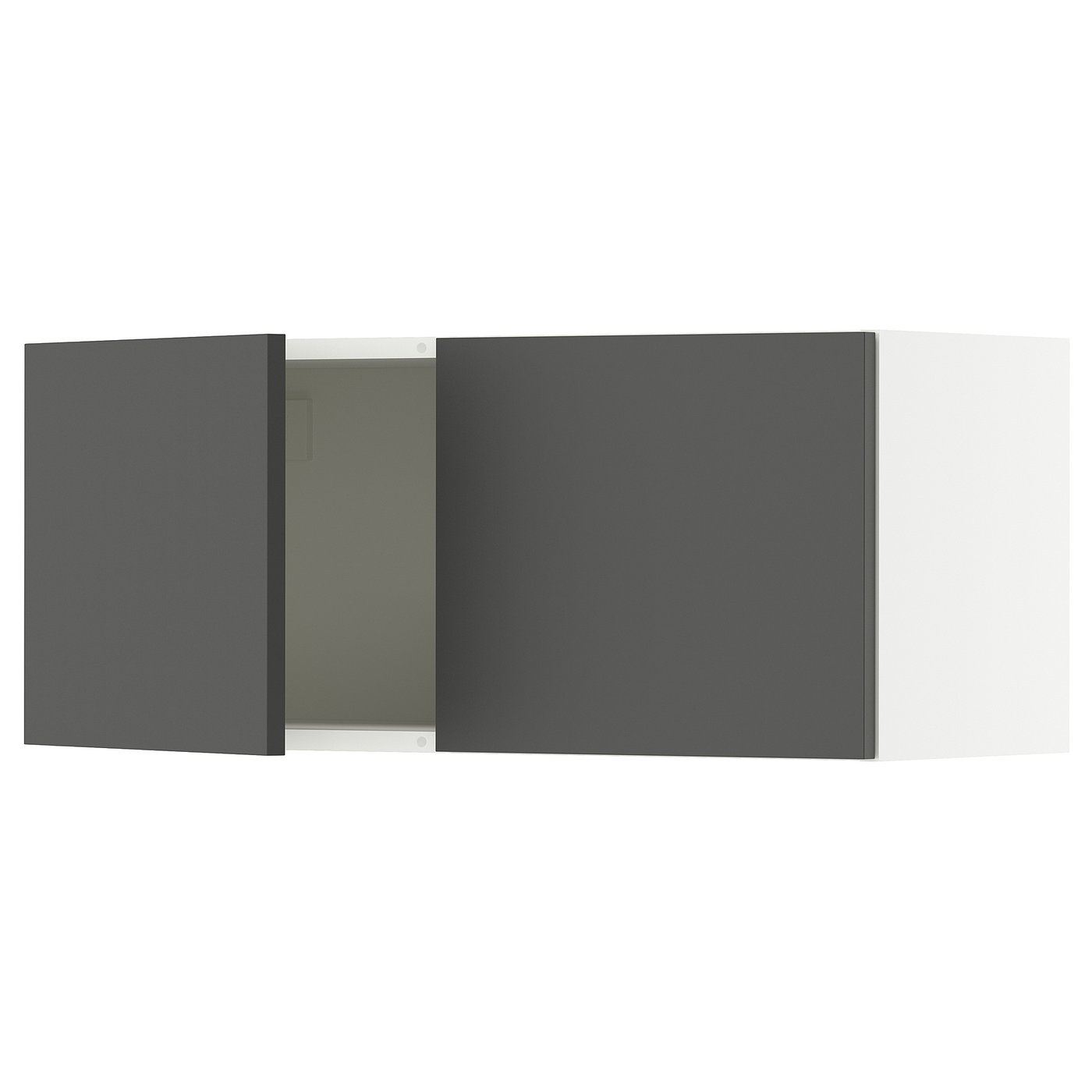 KNOXHULT wall cabinet with doors, dark gray, 30x12x121/2
