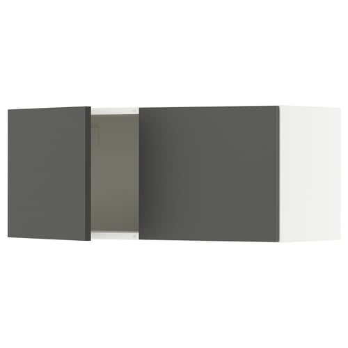 Modern dark grey KNOXHULT wall cabinet with sleek surfaces, ideal for kitchen storage.