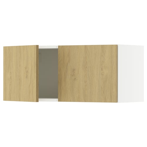 KNOXHULT oak-effect wall cabinet with melamine panels.
