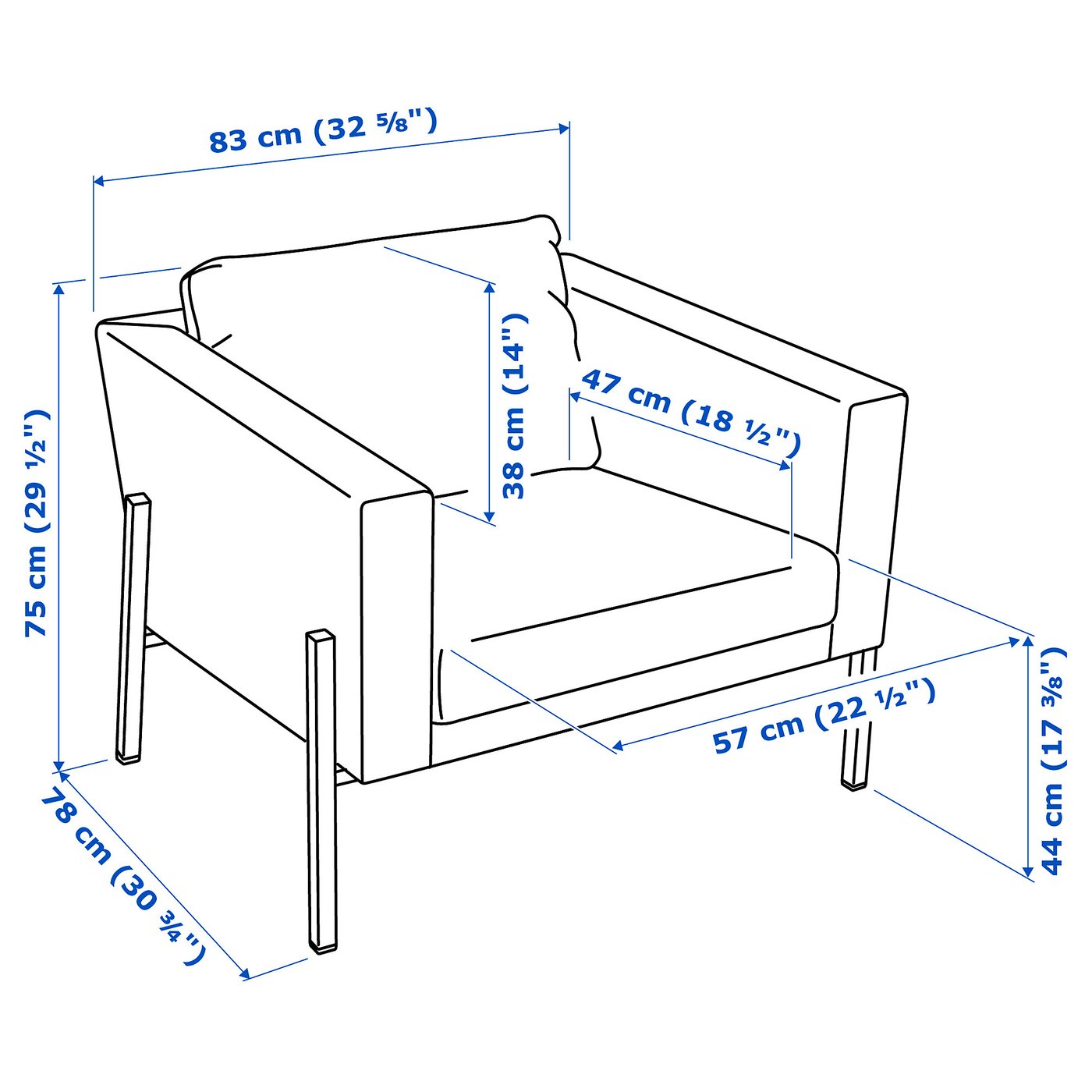 KOARP Armchair, Gunnared medium gray IKEA