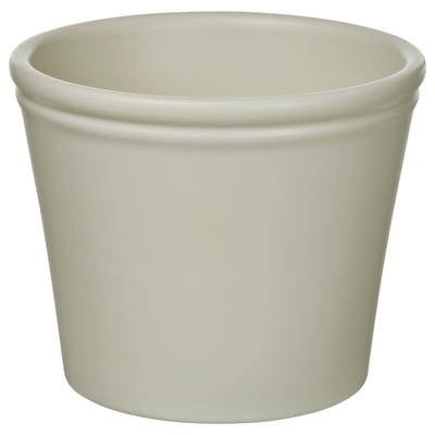 KÖRSBÄRSBJÖRK Plant pot, light grey-beige, 3 ½ "