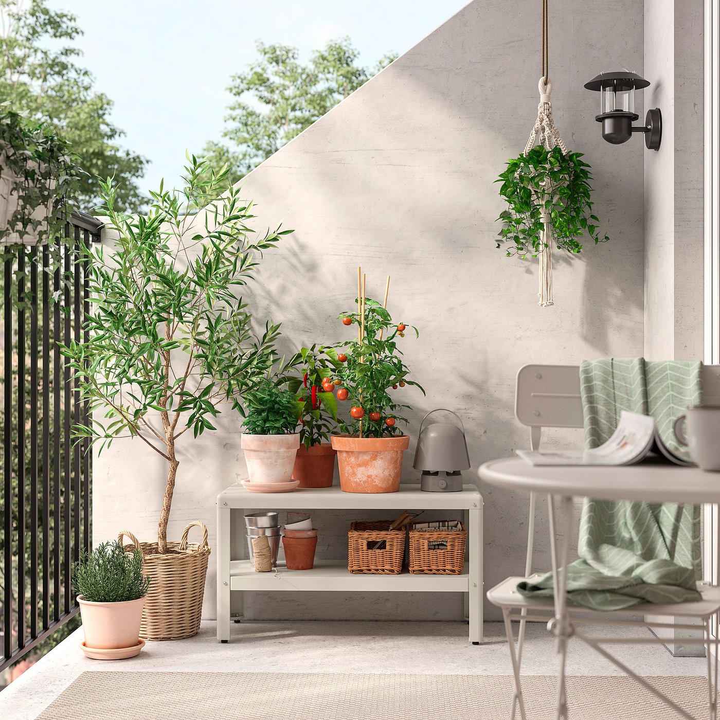 Shelf unit, beige outdoor/indoor 3